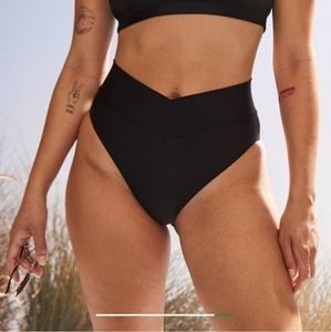 Aerie Crossover High Cut Cheeky Bikini Bottom